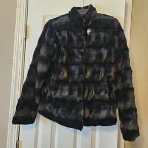 Dennis Basso Black and Gray Jacket